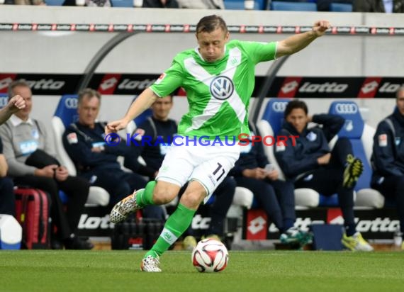 1. Fußball Bundesliga TSG 1899 Hoffenheim - VfL Wolfsburg in der Wirsol Rhein Neckar Arena Sinsheim 13.09.2014 (© Fotostand / Loerz)