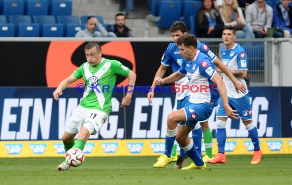 1. Fußball Bundesliga TSG 1899 Hoffenheim - VfL Wolfsburg in der Wirsol Rhein Neckar Arena Sinsheim 13.09.2014 (© Fotostand / Loerz)