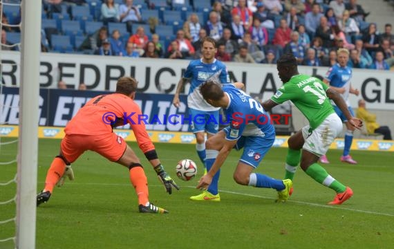 1. Fußball Bundesliga TSG 1899 Hoffenheim - VfL Wolfsburg in der Wirsol Rhein Neckar Arena Sinsheim 13.09.2014 (© Fotostand / Loerz)