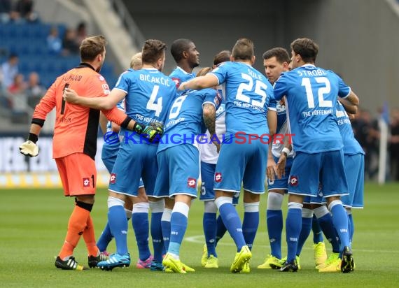 1. Fußball Bundesliga TSG 1899 Hoffenheim - VfL Wolfsburg in der Wirsol Rhein Neckar Arena Sinsheim 13.09.2014 (© Fotostand / Loerz)