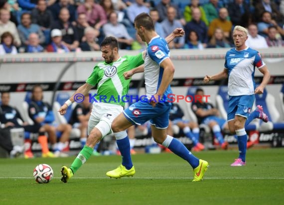 1. Fußball Bundesliga TSG 1899 Hoffenheim - VfL Wolfsburg in der Wirsol Rhein Neckar Arena Sinsheim 13.09.2014 (© Fotostand / Loerz)