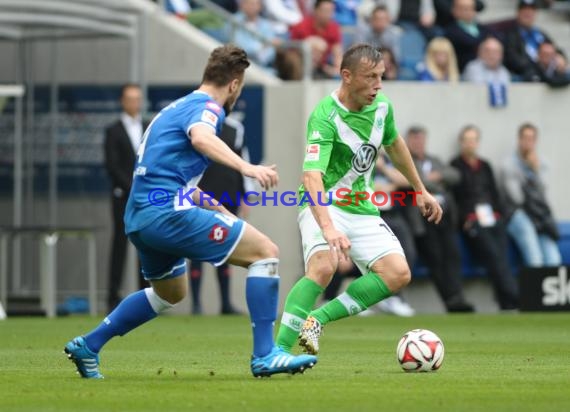 1. Fußball Bundesliga TSG 1899 Hoffenheim - VfL Wolfsburg in der Wirsol Rhein Neckar Arena Sinsheim 13.09.2014 (© Fotostand / Loerz)