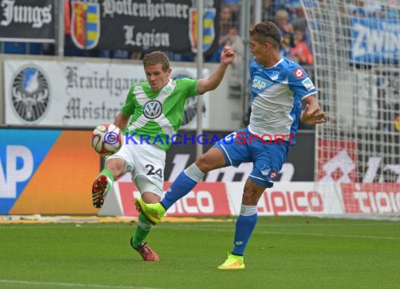 1. Fußball Bundesliga TSG 1899 Hoffenheim - VfL Wolfsburg in der Wirsol Rhein Neckar Arena Sinsheim 13.09.2014 (© Fotostand / Loerz)