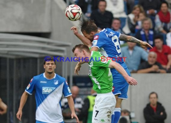 1. Fußball Bundesliga TSG 1899 Hoffenheim - VfL Wolfsburg in der Wirsol Rhein Neckar Arena Sinsheim 13.09.2014 (© Fotostand / Loerz)