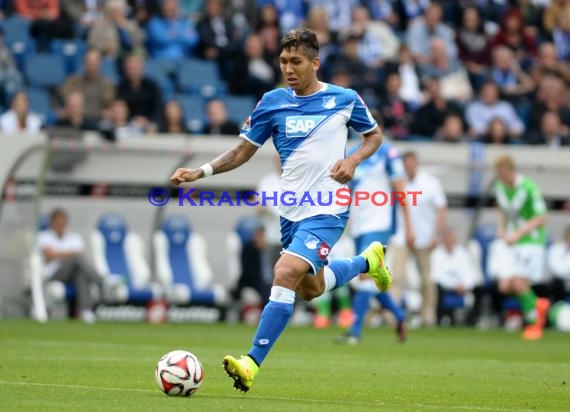 1. Fußball Bundesliga TSG 1899 Hoffenheim - VfL Wolfsburg in der Wirsol Rhein Neckar Arena Sinsheim 13.09.2014 (© Fotostand / Loerz)