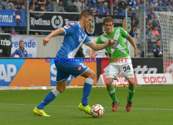 1. Fußball Bundesliga TSG 1899 Hoffenheim - VfL Wolfsburg in der Wirsol Rhein Neckar Arena Sinsheim 13.09.2014 (© Fotostand / Loerz)