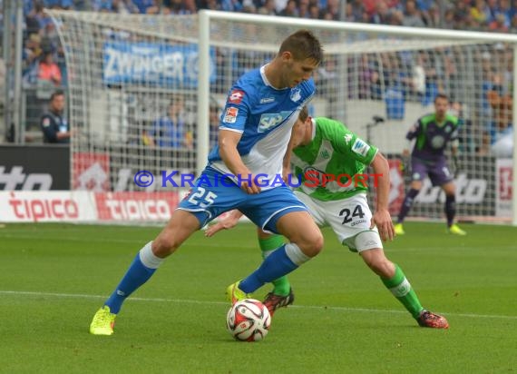 1. Fußball Bundesliga TSG 1899 Hoffenheim - VfL Wolfsburg in der Wirsol Rhein Neckar Arena Sinsheim 13.09.2014 (© Fotostand / Loerz)