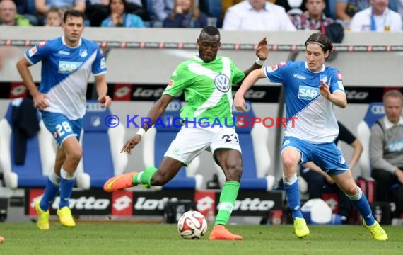 1. Fußball Bundesliga TSG 1899 Hoffenheim - VfL Wolfsburg in der Wirsol Rhein Neckar Arena Sinsheim 13.09.2014 (© Fotostand / Loerz)