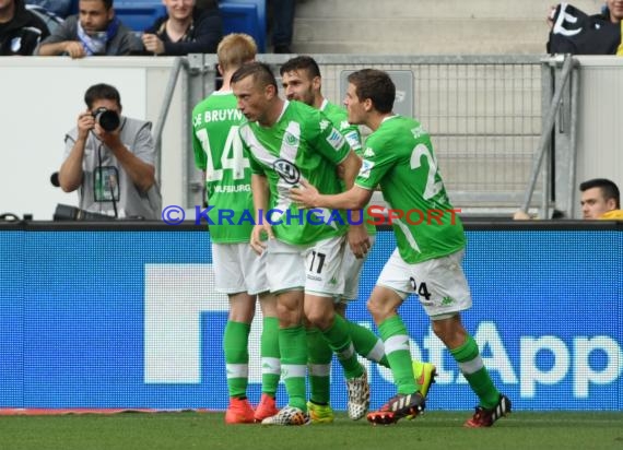 1. Fußball Bundesliga TSG 1899 Hoffenheim - VfL Wolfsburg in der Wirsol Rhein Neckar Arena Sinsheim 13.09.2014 (© Fotostand / Loerz)