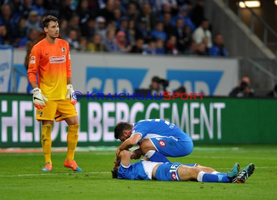 1. Fußball Bundesliga TSG 1899 Hoffenheim - SC Freiburg in der Wirsol Rhein Neckar Arena Sinsheim 23.09.2014 (© Fotostand / Loerz)