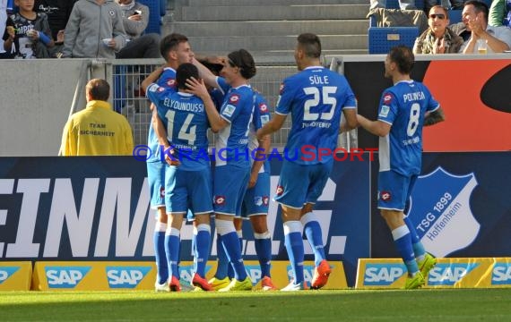 1. Fußball Bundesliga TSG 1899 Hoffenheim - FC Schalke 04 in der Wirsol Rhein Neckar Arena Sinsheim 04.10.2014  (© Fotostand / Loerz)