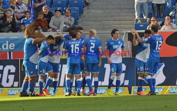 1. Fußball Bundesliga TSG 1899 Hoffenheim - FC Schalke 04 in der Wirsol Rhein Neckar Arena Sinsheim 04.10.2014  (© Fotostand / Loerz)