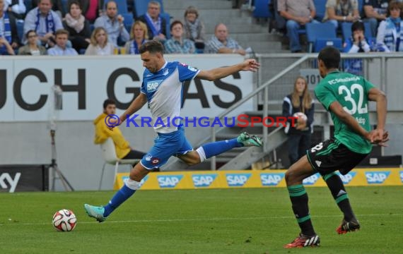 1. Fußball Bundesliga TSG 1899 Hoffenheim - FC Schalke 04 in der Wirsol Rhein Neckar Arena Sinsheim 04.10.2014  (© Fotostand / Loerz)