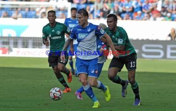 1. Fußball Bundesliga TSG 1899 Hoffenheim - FC Schalke 04 in der Wirsol Rhein Neckar Arena Sinsheim 04.10.2014  (© Fotostand / Loerz)