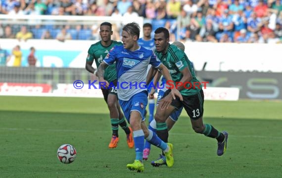 1. Fußball Bundesliga TSG 1899 Hoffenheim - FC Schalke 04 in der Wirsol Rhein Neckar Arena Sinsheim 04.10.2014  (© Fotostand / Loerz)