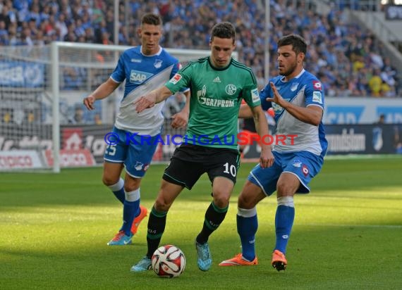 1. Fußball Bundesliga TSG 1899 Hoffenheim - FC Schalke 04 in der Wirsol Rhein Neckar Arena Sinsheim 04.10.2014  (© Fotostand / Loerz)