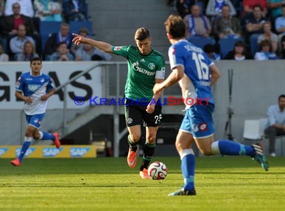 1. Fußball Bundesliga TSG 1899 Hoffenheim - FC Schalke 04 in der Wirsol Rhein Neckar Arena Sinsheim 04.10.2014  (© Fotostand / Loerz)