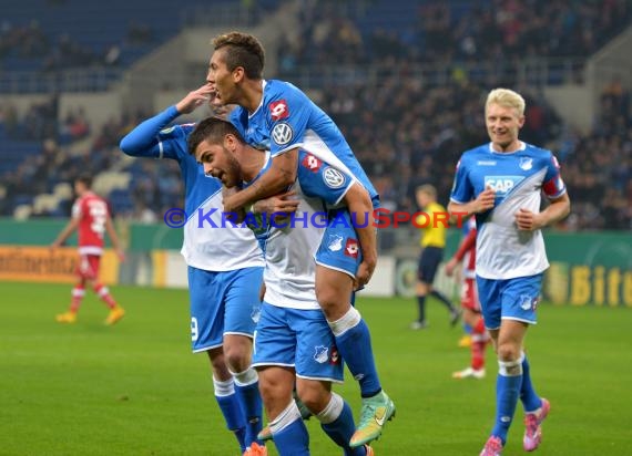 DFB Pokal 2. Runde TSG 1899 Hoffenheim - FSV Frankfurt in der Rhein Neckar Arena Sinsheim 29.10.2014 (© Fotostand / Loerz)