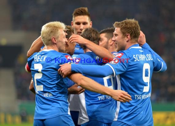 DFB Pokal 2. Runde TSG 1899 Hoffenheim - FSV Frankfurt in der Rhein Neckar Arena Sinsheim 29.10.2014 (© Fotostand / Loerz)