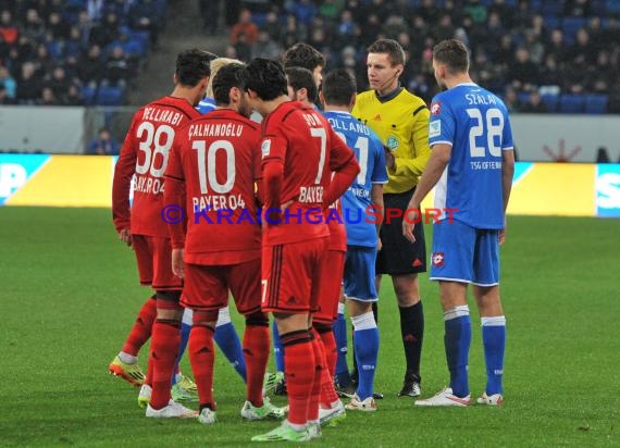 1. Fußball Bundesliga TSG 1899 Hoffenheim - Bayer Leverkusen in der Wirsol Rhein Neckar Arena Sinsheim 17.12.2014  (© Fotostand / Loerz)