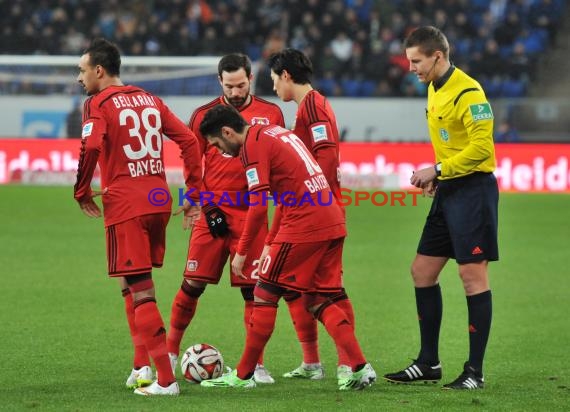 1. Fußball Bundesliga TSG 1899 Hoffenheim - Bayer Leverkusen in der Wirsol Rhein Neckar Arena Sinsheim 17.12.2014  (© Fotostand / Loerz)