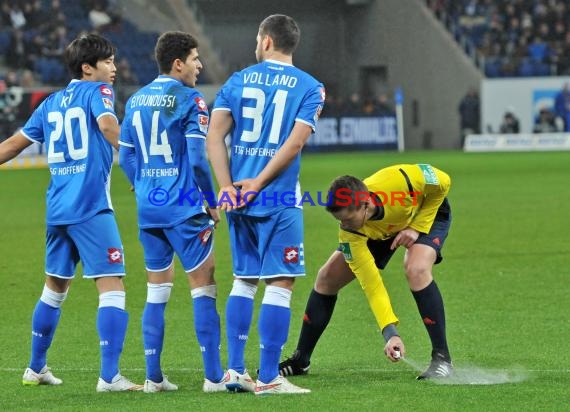 1. Fußball Bundesliga TSG 1899 Hoffenheim - Bayer Leverkusen in der Wirsol Rhein Neckar Arena Sinsheim 17.12.2014  (© Fotostand / Loerz)