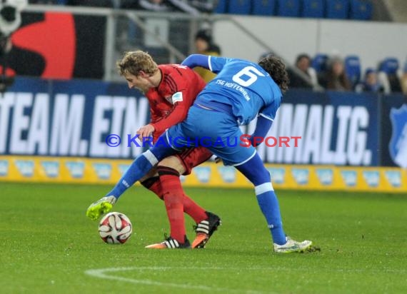 1. Fußball Bundesliga TSG 1899 Hoffenheim - Bayer Leverkusen in der Wirsol Rhein Neckar Arena Sinsheim 17.12.2014  (© Fotostand / Loerz)