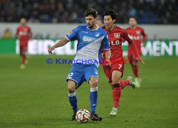 1. Fußball Bundesliga TSG 1899 Hoffenheim - Bayer Leverkusen in der Wirsol Rhein Neckar Arena Sinsheim 17.12.2014  (© Fotostand / Loerz)