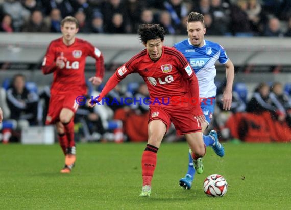 1. Fußball Bundesliga TSG 1899 Hoffenheim - Bayer Leverkusen in der Wirsol Rhein Neckar Arena Sinsheim 17.12.2014  (© Fotostand / Loerz)