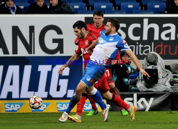 1. Fußball Bundesliga TSG 1899 Hoffenheim - Bayer Leverkusen in der Wirsol Rhein Neckar Arena Sinsheim 17.12.2014  (© Fotostand / Loerz)