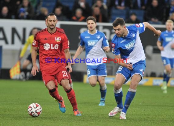 1. Fußball Bundesliga TSG 1899 Hoffenheim - Bayer Leverkusen in der Wirsol Rhein Neckar Arena Sinsheim 17.12.2014  (© Fotostand / Loerz)