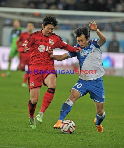 1. Fußball Bundesliga TSG 1899 Hoffenheim - Bayer Leverkusen in der Wirsol Rhein Neckar Arena Sinsheim 17.12.2014  (© Fotostand / Loerz)