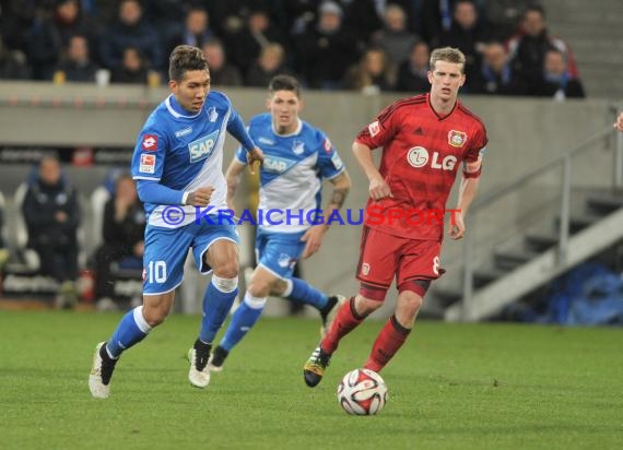 1. Fußball Bundesliga TSG 1899 Hoffenheim - Bayer Leverkusen in der Wirsol Rhein Neckar Arena Sinsheim 17.12.2014  (© Fotostand / Loerz)