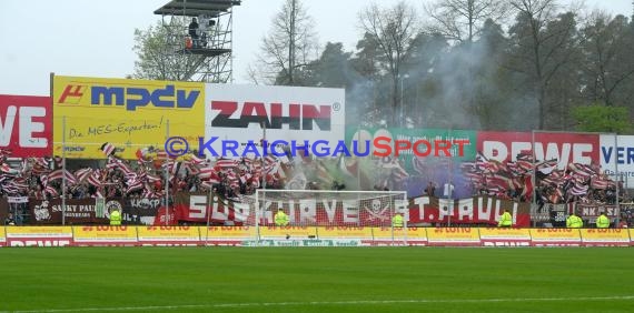 2. Fußball-Bundesliga SV 1916 Sandhausen - FC St. Pauli im  Hardtwaldstadion Sandhausen 05.04.2014 (© Kraichgausport / Loerz)