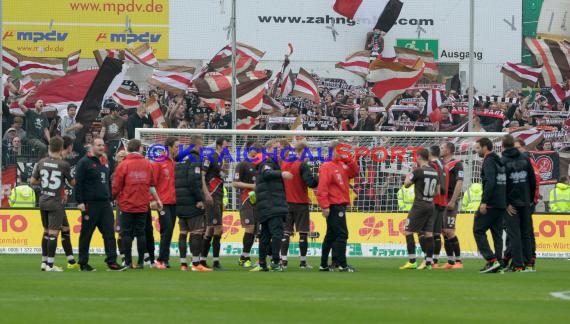 2. Fußball-Bundesliga SV 1916 Sandhausen - FC St. Pauli im  Hardtwaldstadion Sandhausen 05.04.2014 (© Kraichgausport / Loerz)