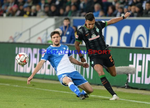 1. Fußball Bundesliga TSG 1899 Hoffenheim -SV Werder Bremen in der Wirsol Rhein Neckar Arena Sinsheim 04.02.2015  (© Fotostand / Loerz)