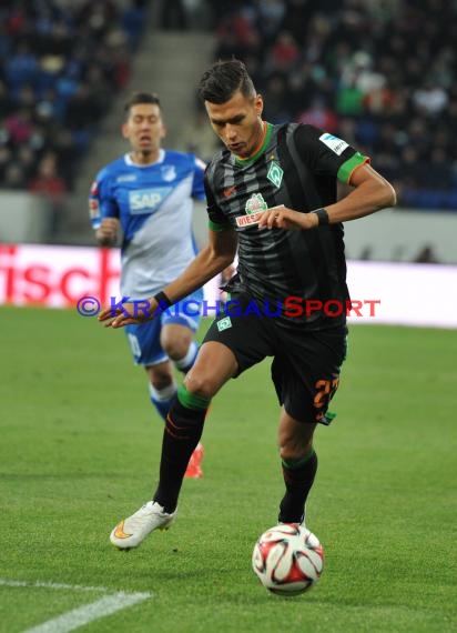 1. Fußball Bundesliga TSG 1899 Hoffenheim -SV Werder Bremen in der Wirsol Rhein Neckar Arena Sinsheim 04.02.2015  (© Fotostand / Loerz)