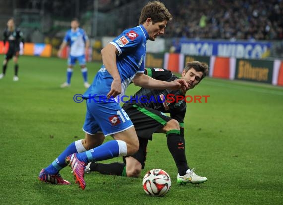 1. Fußball Bundesliga TSG 1899 Hoffenheim -SV Werder Bremen in der Wirsol Rhein Neckar Arena Sinsheim 04.02.2015  (© Fotostand / Loerz)