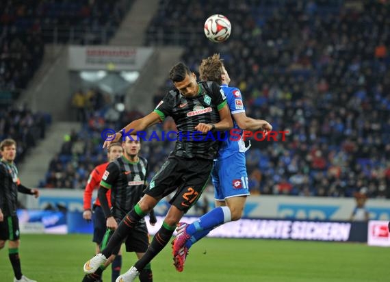 1. Fußball Bundesliga TSG 1899 Hoffenheim -SV Werder Bremen in der Wirsol Rhein Neckar Arena Sinsheim 04.02.2015  (© Fotostand / Loerz)