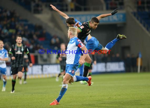 1. Fußball Bundesliga TSG 1899 Hoffenheim -SV Werder Bremen in der Wirsol Rhein Neckar Arena Sinsheim 04.02.2015  (© Fotostand / Loerz)