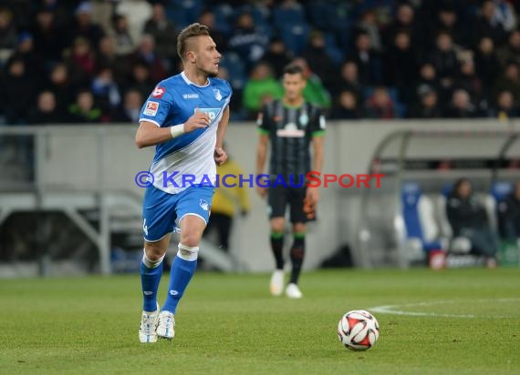 1. Fußball Bundesliga TSG 1899 Hoffenheim -SV Werder Bremen in der Wirsol Rhein Neckar Arena Sinsheim 04.02.2015  (© Fotostand / Loerz)