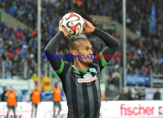 1. Fußball Bundesliga TSG 1899 Hoffenheim -SV Werder Bremen in der Wirsol Rhein Neckar Arena Sinsheim 04.02.2015  (© Fotostand / Loerz)