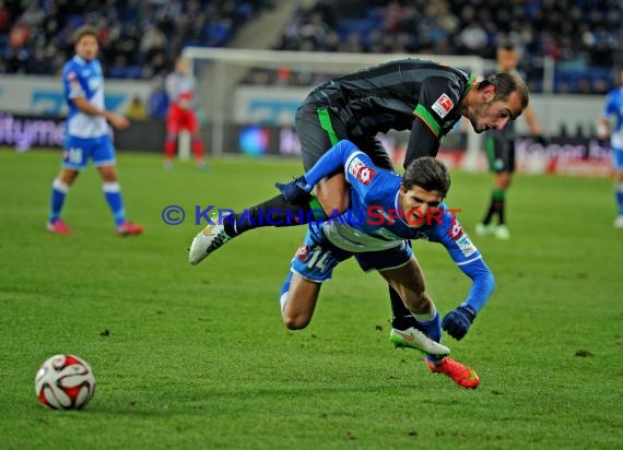 1. Fußball Bundesliga TSG 1899 Hoffenheim -SV Werder Bremen in der Wirsol Rhein Neckar Arena Sinsheim 04.02.2015  (© Fotostand / Loerz)