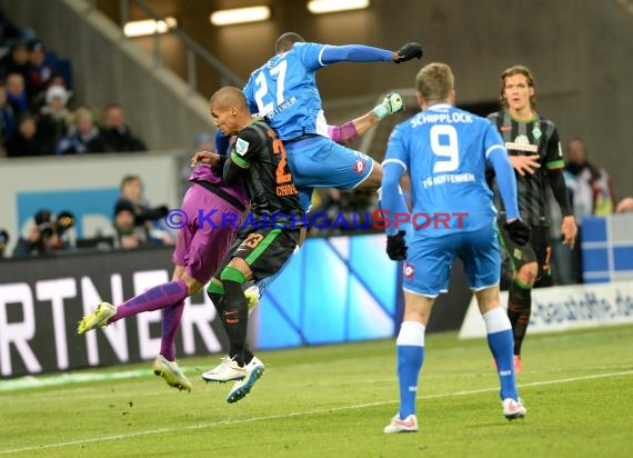 1. Fußball Bundesliga TSG 1899 Hoffenheim -SV Werder Bremen in der Wirsol Rhein Neckar Arena Sinsheim 04.02.2015  (© Fotostand / Loerz)