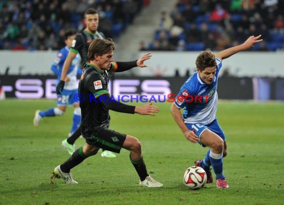 1. Fußball Bundesliga TSG 1899 Hoffenheim -SV Werder Bremen in der Wirsol Rhein Neckar Arena Sinsheim 04.02.2015  (© Fotostand / Loerz)