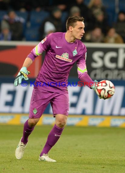 1. Fußball Bundesliga TSG 1899 Hoffenheim -SV Werder Bremen in der Wirsol Rhein Neckar Arena Sinsheim 04.02.2015  (© Fotostand / Loerz)