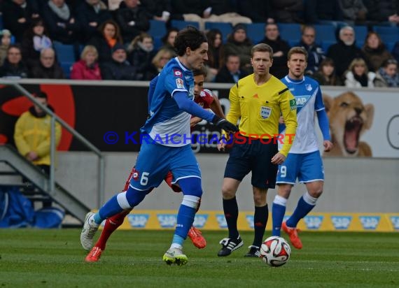 1. Fußball Bundesliga TSG 1899 Hoffenheim -VfB Stuttgart in der Wirsol Rhein Neckar Arena Sinsheim 14.02.2015  (© Fotostand / Loerz)