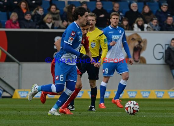 1. Fußball Bundesliga TSG 1899 Hoffenheim -VfB Stuttgart in der Wirsol Rhein Neckar Arena Sinsheim 14.02.2015  (© Fotostand / Loerz)