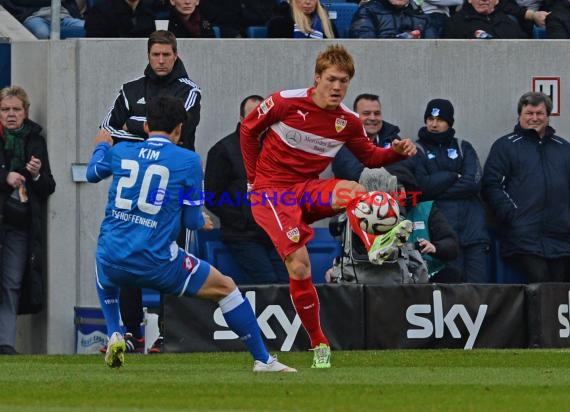 1. Fußball Bundesliga TSG 1899 Hoffenheim -VfB Stuttgart in der Wirsol Rhein Neckar Arena Sinsheim 14.02.2015  (© Fotostand / Loerz)