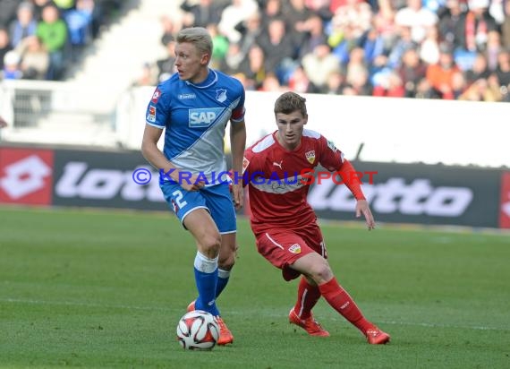 1. Fußball Bundesliga TSG 1899 Hoffenheim -VfB Stuttgart in der Wirsol Rhein Neckar Arena Sinsheim 14.02.2015  (© Fotostand / Loerz)